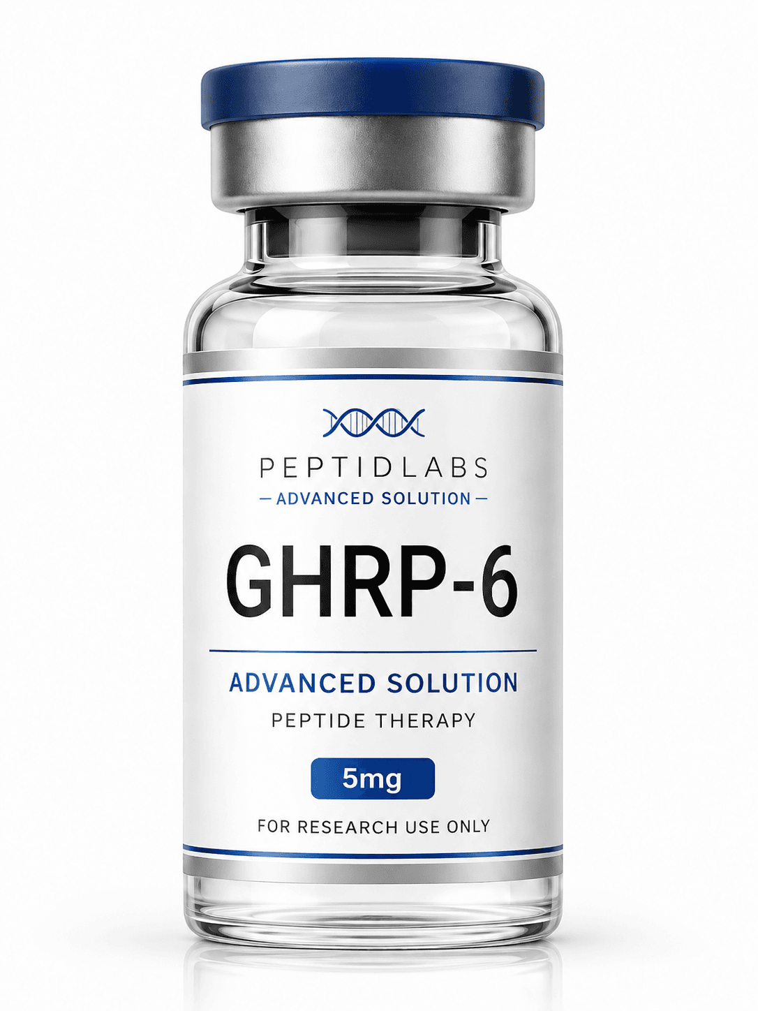 GHRP-6 5mg - lyophilized research peptide, 99%+ HPLC purity, COA included | PeptidLabs