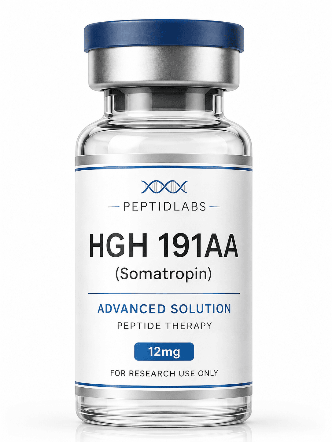HGH 191AA (Somatropin) 12mg - lyophilized research peptide, 99%+ HPLC purity, COA included | PeptidLabs