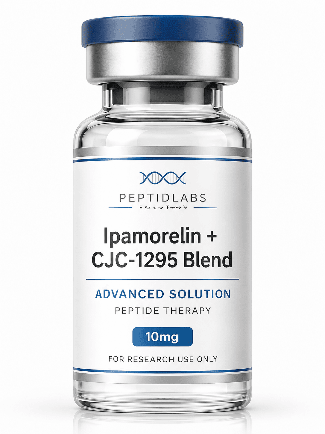 Ipamorelin + CJC-1295 Blend 10мг - лиофилизиран изследователски пептид, чистота над 98% по HPLC, COA включен | PeptidLabs