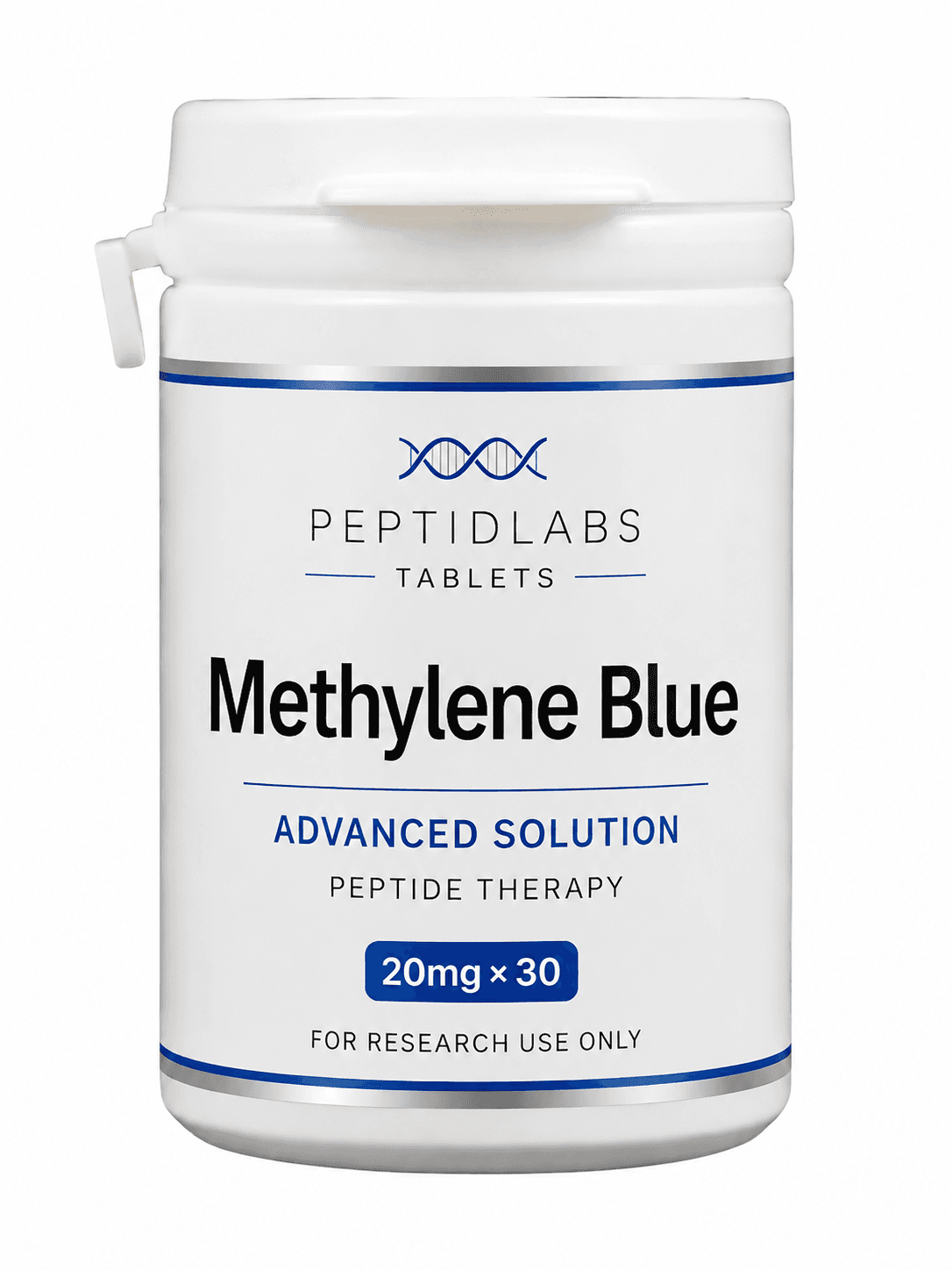 Methylene Blue Tablets 20 mg × 30 20mg - lyophilized research peptide, 99%+ HPLC purity, COA included | PeptidLabs