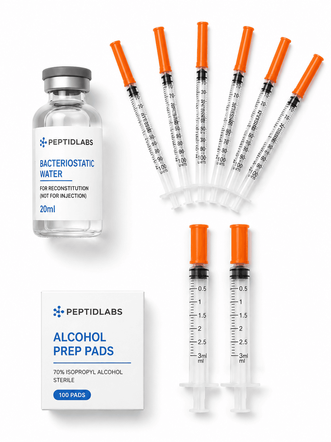 Reconstitution Starter Kit nullмг - лиофилизиран изследователски пептид, чистота над 99% по HPLC, COA включен | PeptidLabs