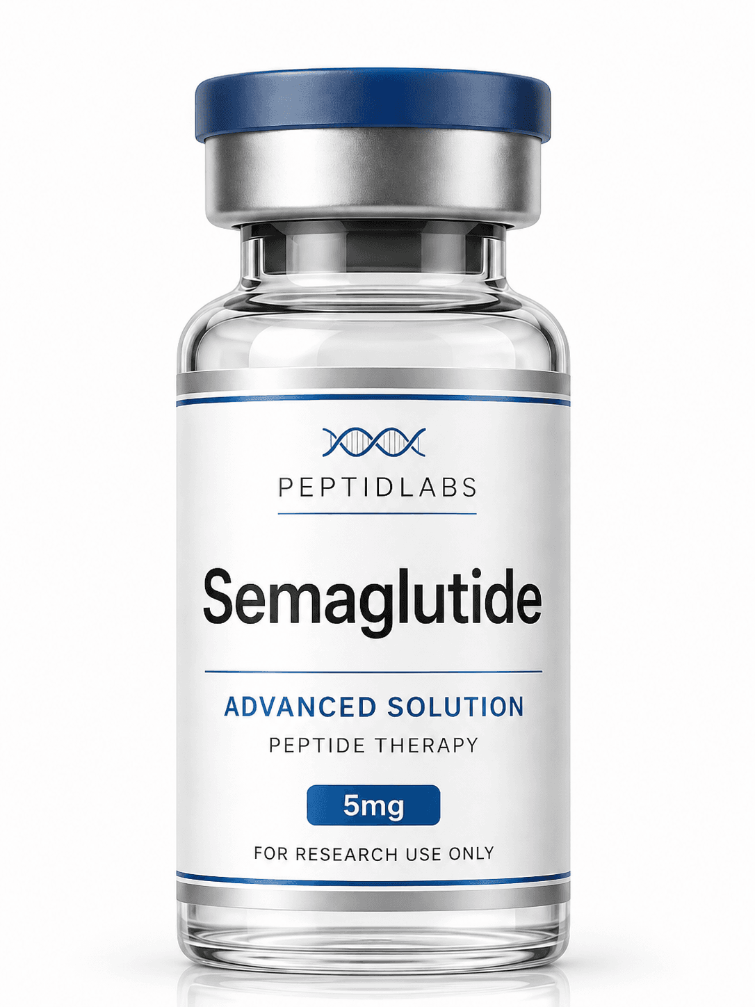 Semaglutide 5мг - лиофилизиран изследователски пептид, чистота над 98% по HPLC, COA включен | PeptidLabs