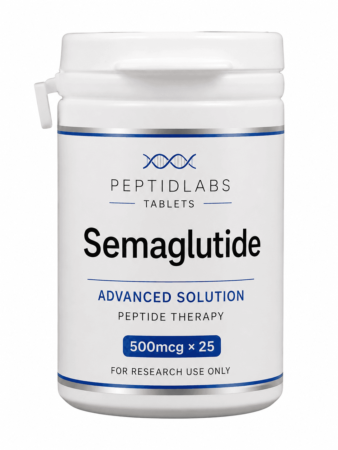 Semaglutide Tablets 500 mcg × 25 0.5mg - lyophilized research peptide, 99%+ HPLC purity, COA included | PeptidLabs