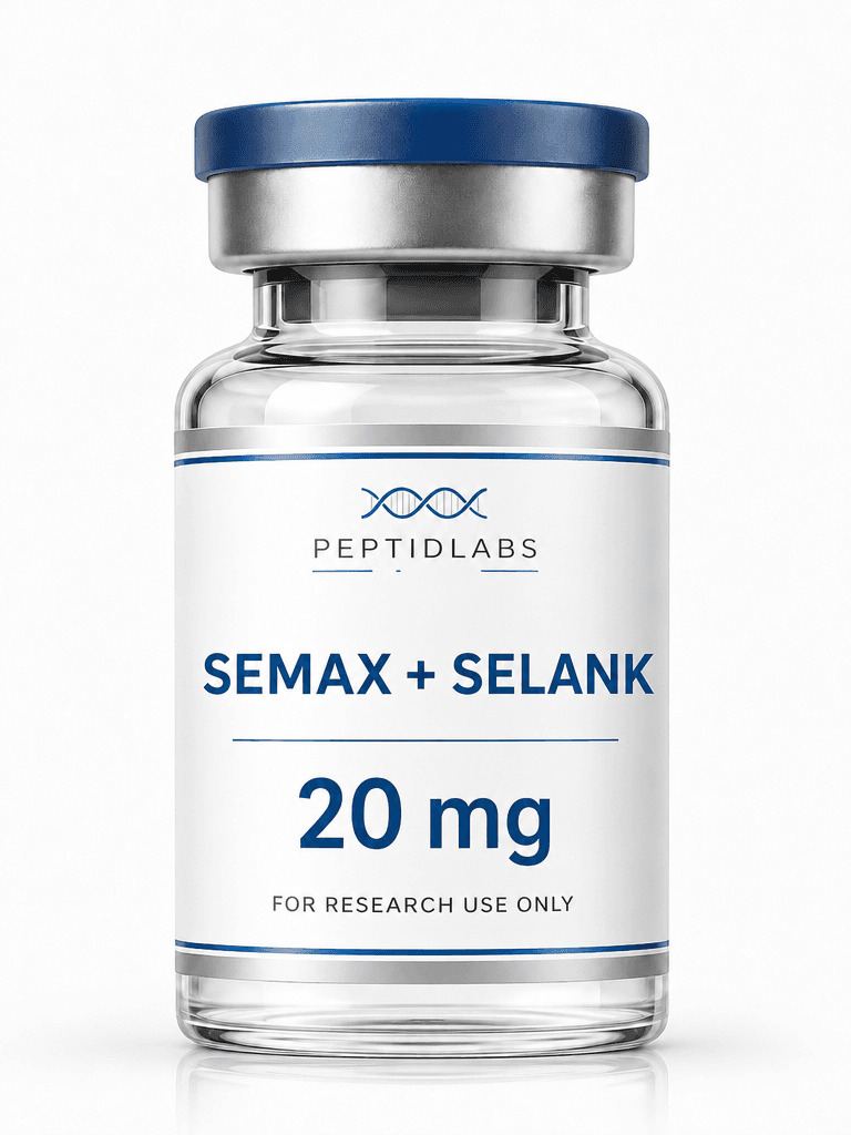 Semax + Selank combo 20mg - lyophilized research peptide, 99%+ HPLC purity, COA included | PeptidLabs