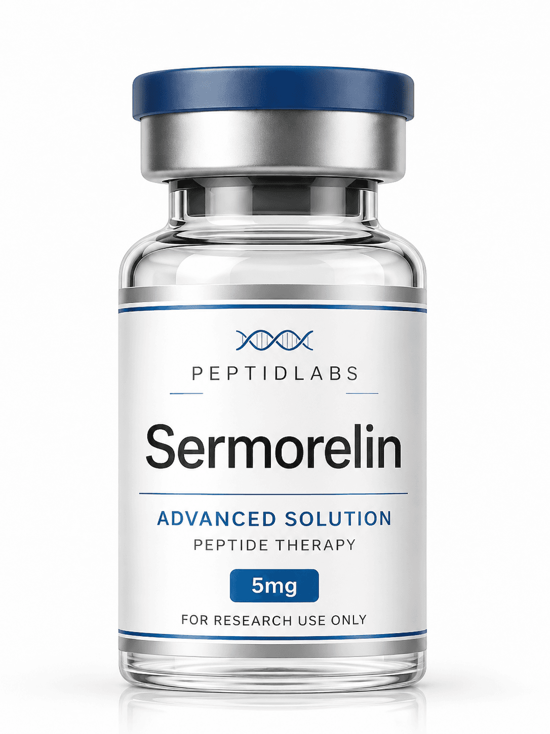 Sermorelin 5mg - lyophilized research peptide, 99%+ HPLC purity, COA included | PeptidLabs